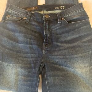 J CREW Lookout High Rise Dark Denim Straight Leg Jeans
